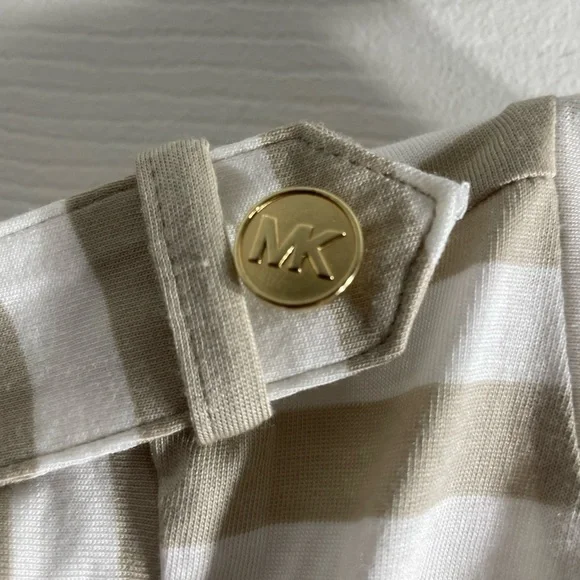 Michael Kors Striped Sleeveless Top‎ | Size Medium | Neutral Chic - Picture 3 of 5